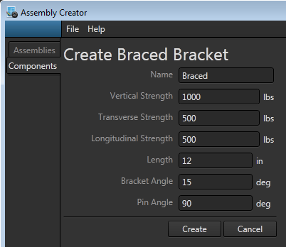 Create braced bracket