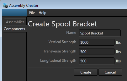 Create spool bracket