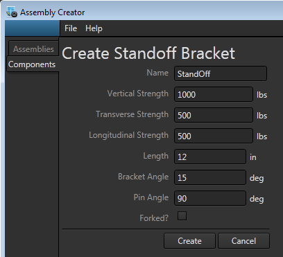 Create standoff bracket