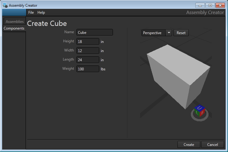 Create cubes
